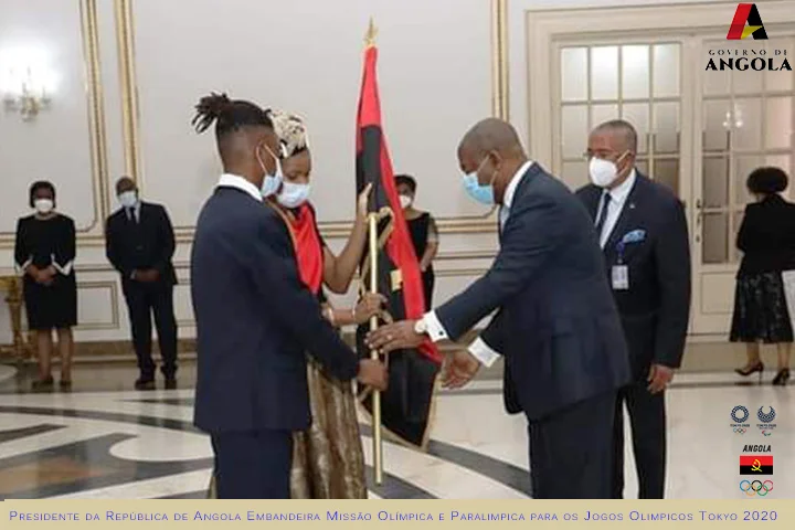 O PRESIDENTE DA REPÚBLICA DE ANGOLA EMBANDEIRA MISSÃO OLÍMPICA E PARALIMPICA. PARA OS JOGOS DE TOKYO 2020