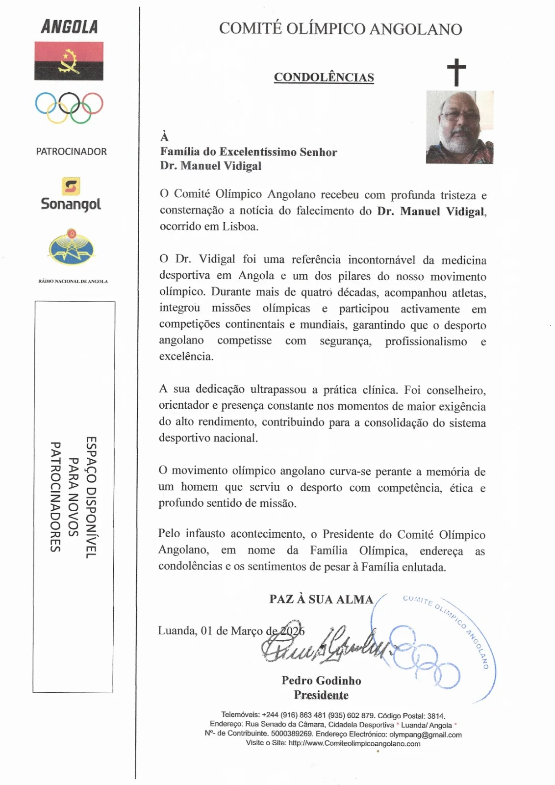 Nota de Condolência